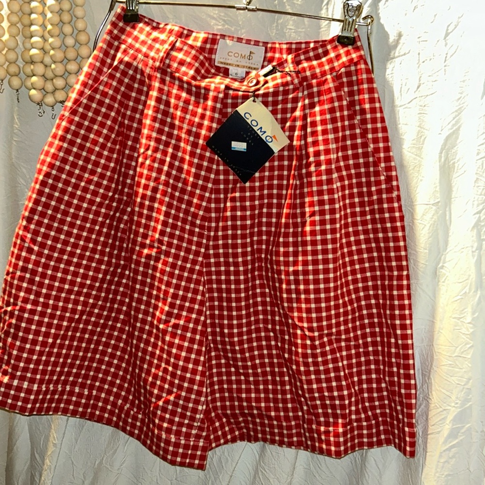 Como Sport by Cobra vintage dead stock red gingham golf shorts. NWT size 6.